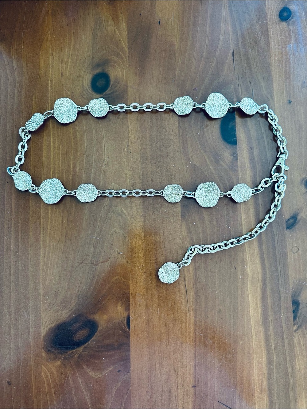Gold tone chain belt